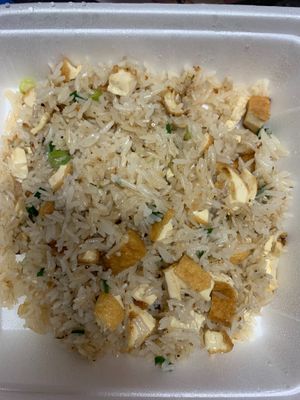 This is the tofu fried rice with no egg.  at Saigon Noodle House in Kaneohe