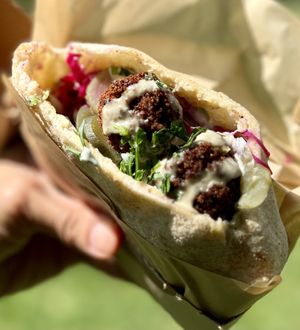Falafel pita  at Sababa in San Francisco