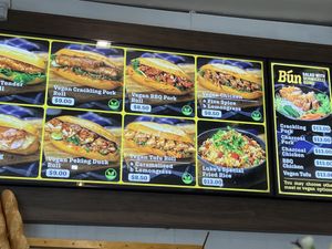 New menu board put up in Jan 2023 😍 #Veganuary at Luke's Bakery in Reservoir