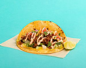 Tejano Taco featuring Beyond Meat! at Más Veggies Taqueria in Hollywood