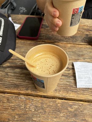 Cappuccino with Oat Milk  at Budapest Bagel - Kálvin in Budapest