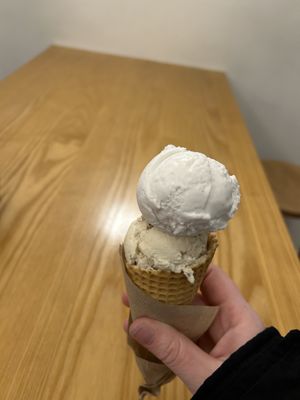 Coconut vanilla and pb cookie dough   at Duck Island Ice Cream in Wellington