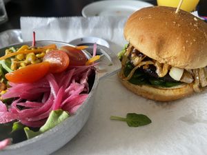 Portobello Burger #Veganuary at De Leon Latin Cocina in St Augustine