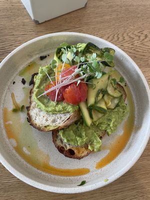 Avo toast   at Scroggin in Wanaka