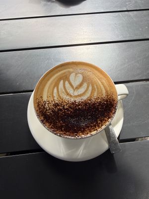 Cappuccino with oat milk  at Scroggin in Wanaka