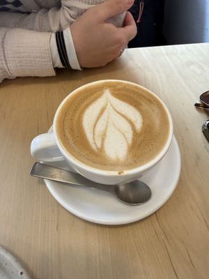 Flat white with oat milk  at Scroggin in Wanaka