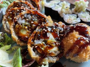 Sushi plate nr. 3 at Sen Vegan Cuisine - Moorenstraße in Dusseldorf