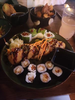 Sushi Teller at Sen Vegan Cuisine - Moorenstraße in Dusseldorf