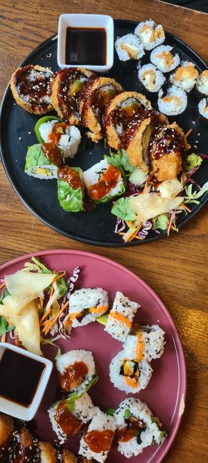 Sushi plates! at Sen Vegan Cuisine - Moorenstraße in Dusseldorf