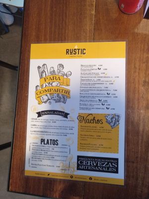 Carta1 at Rustic Urban Food in Esplugues De Llobregat