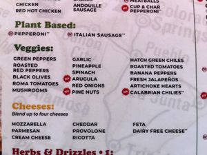 Menu 2025  at Beau Jo's in Idaho Springs