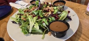 Vegan cranberry - walnut salad (minus feta) with dressing on the side at Beau Jo's in Arvada