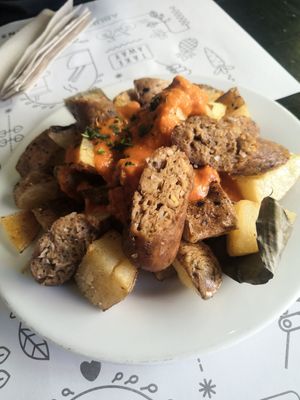 Patatas bravas at Veggie Beans and Shakes in Bogota