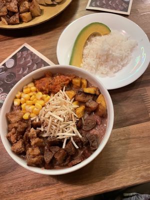 Red bean bowl  at Veggie Beans and Shakes in Bogota