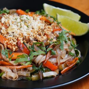 Vegan Pad Thai at Veggie Beans and Shakes in Bogota