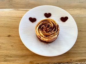 dessert chocolate and coffee at Sur Mon Chemin  in Cahuzac Sur Vere