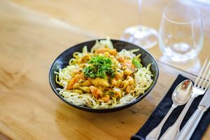 Ramen with spiced vegetables @RAYNAUDphoto at Sur Mon Chemin  in Cahuzac Sur Vere