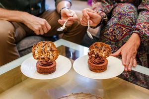 Vegan and gluten free chocolate dessert @RAYNAUDPhoto
 at Sur Mon Chemin  in Cahuzac Sur Vere