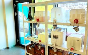 refill station for laundry detergend and softener #Veganuary at B:green in Seoul