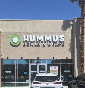 Front of restaurant at Hummus Bowls & Wraps in Las Vegas