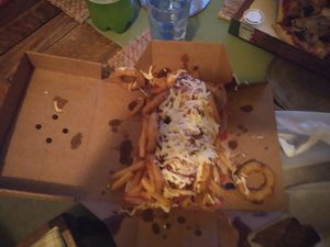 Vegan savage loaded hotdog at Savage Slice in Renfrew