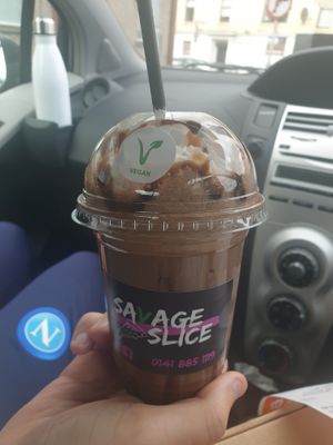Vegan oreo milkshake at Savage Slice in Renfrew
