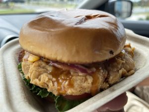 Spicy chicken sandwich  at Best of Both Souls in Charlotte