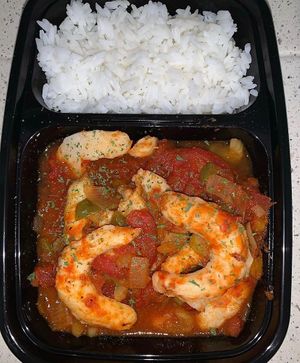 Scrimp Etouffee w/ rice at VeegMe - Maybe closed in Temecula