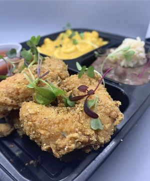 Fried Schrimp, Mac & Cheeze, red beans & rice at VeegMe - Maybe closed in Temecula