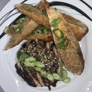 Furikake rice w/ V-Rolls at VeegMe - Maybe closed in Temecula