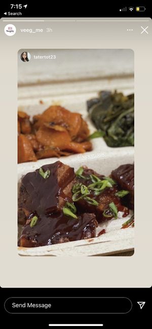 Vib Tips w/ yams and greens  at VeegMe - Maybe closed in Temecula