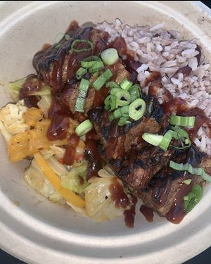 Jerk Vib Tip Bowl (Rice&peas & steamed cabbage)  at VeegMe - Maybe closed in Temecula