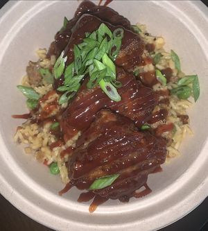 Vib Tips w/ BBQ fried rice  at VeegMe - Maybe closed in Temecula