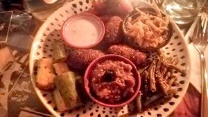 Falafel and morrocan tapas : great! at La Triskalla in Essaouira