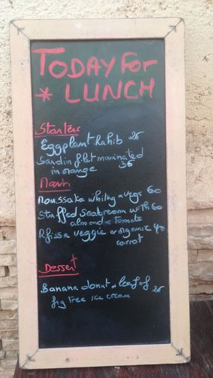 Today menu : changes everyday! at La Triskalla in Essaouira