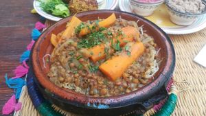 Vegan rfissa : delicious! at La Triskalla in Essaouira