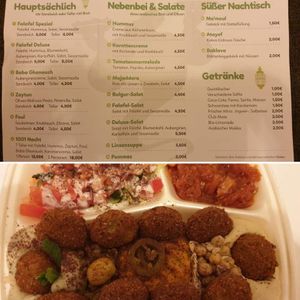 Karte & Falafelteller  at Falafel 1001 in Oberhausen