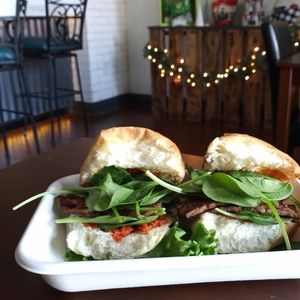 Bacon tempeh slider at CORE, vegan market & bistro in Safety Harbor