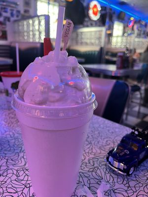 Vegan chocolate chunk shake with coconut whipped cream!   at Hot Rods 50's Diner in Alcoa