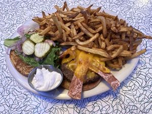 Beyond bacon cheeseburgerr  at Hot Rods 50's Diner in Alcoa
