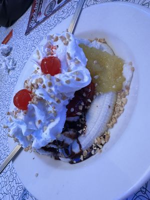 Vegan banana split  at Hot Rods 50's Diner in Alcoa