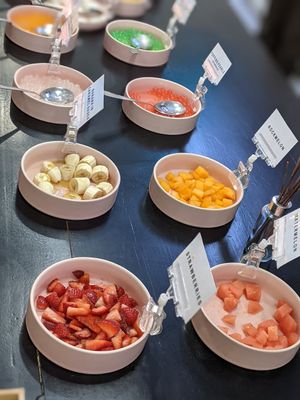 Fruit toppings at Swirl'd in Brunswick