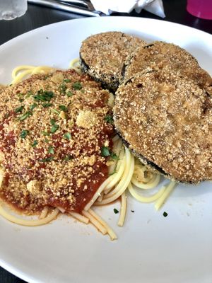 Eggplant parm at LesbiVeggies in Woodbury