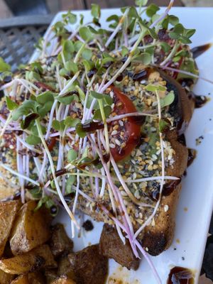 Avocado toast and truffle potatoes divine at LesbiVeggies in Woodbury