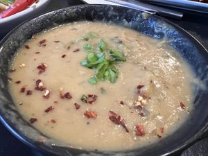 Potato leek soup  at LesbiVeggies in Woodbury