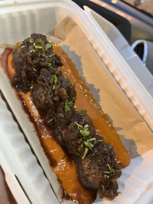 Romesco meatballs  at LesbiVeggies in Woodbury