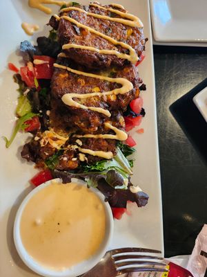 Corn fritters at LesbiVeggies in Woodbury