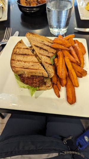 Cauliflower sandwich at LesbiVeggies in Woodbury