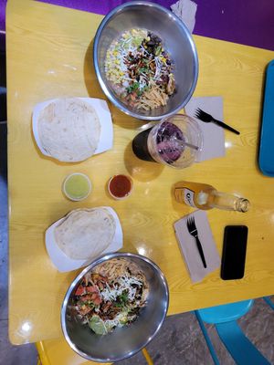 Burrito bowls! at El Jefe Luchador in Deerfield Beach