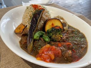 18 spice curry with seasonal vegetables at PLANT PLANET in Tokyo